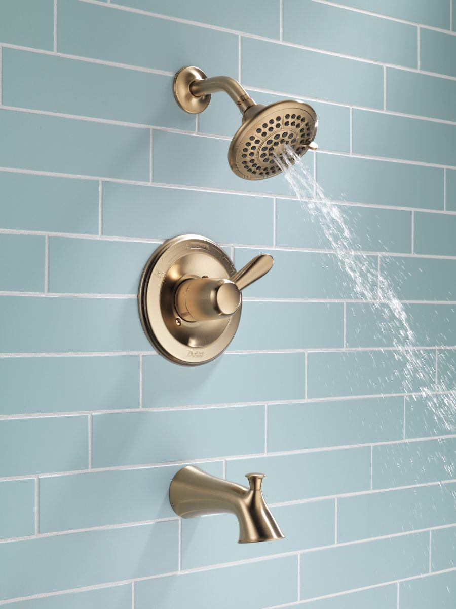 DELTA Lahara Monitor 14 Series Tub & Shower Trim — Champagne Bronze