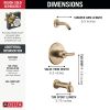 DELTA Altado Monitor 14 Series Tub & Shower Trim - Less Head — Champagne Bronze