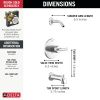 DELTA Altado Monitor 14 Series Tub & Shower Trim - Less Head — Chrome