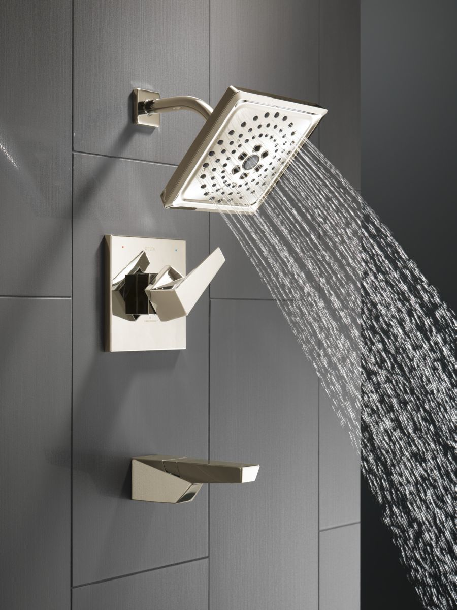 DELTA Trillian 14 Series H2Okinetic Tub Shower Trim — Lumicoat® Polished Nickel