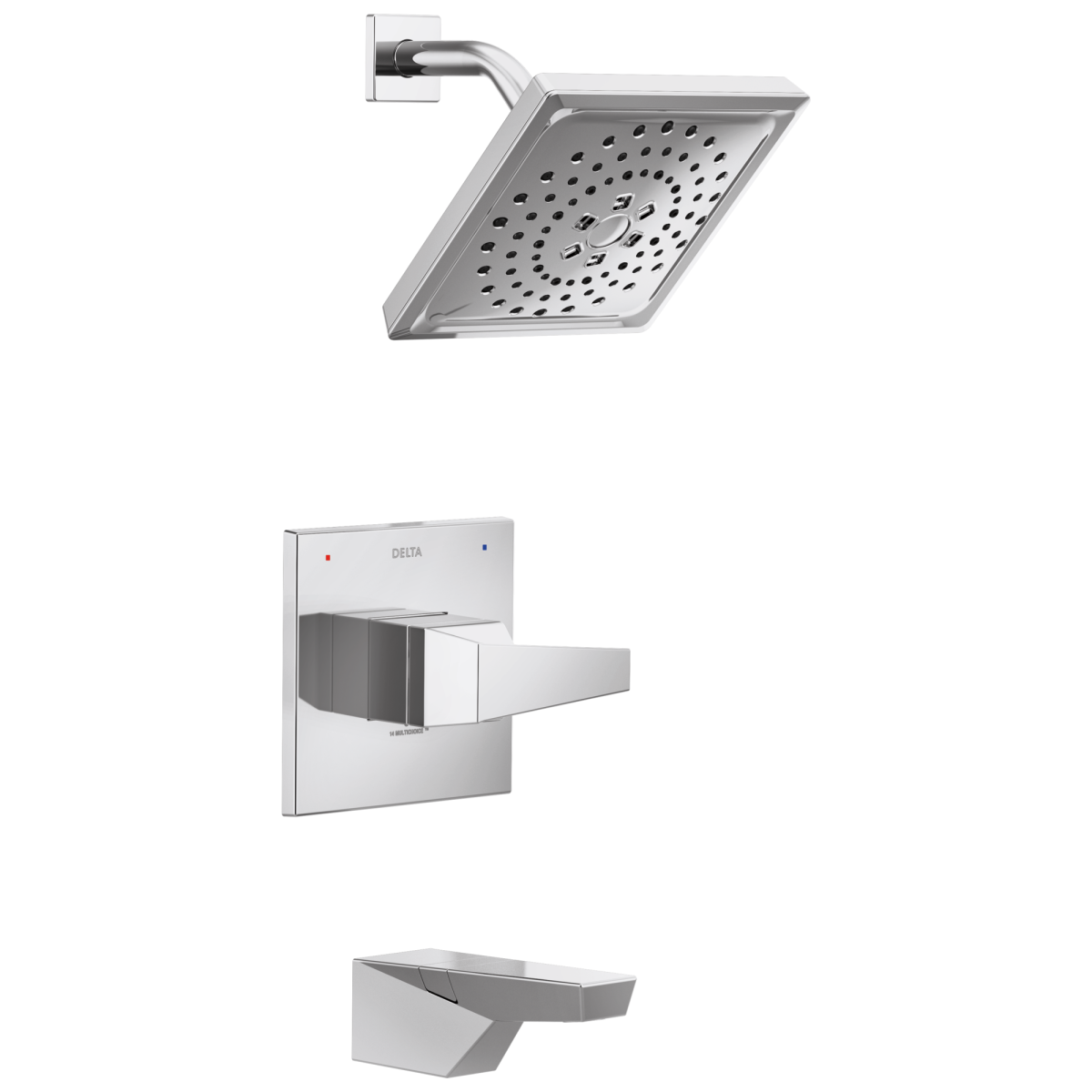 DELTA Trillian 14 Series H2Okinetic Tub Shower Trim — Lumicoat® Chrome