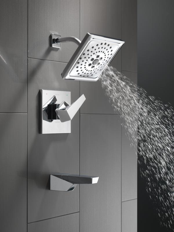 DELTA Trillian 14 Series H2Okinetic Tub Shower Trim — Lumicoat® Chrome
