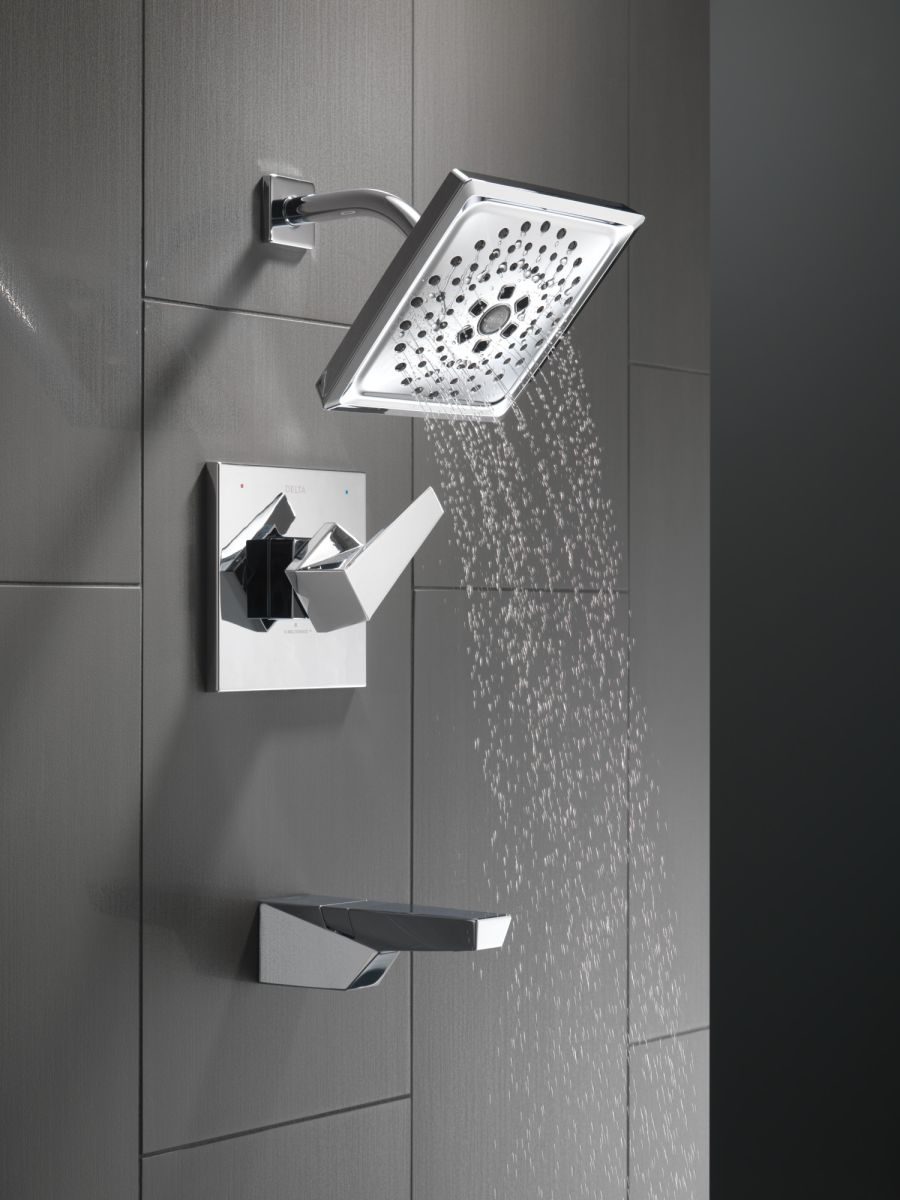 DELTA Trillian 14 Series H2Okinetic Tub Shower Trim — Lumicoat® Chrome