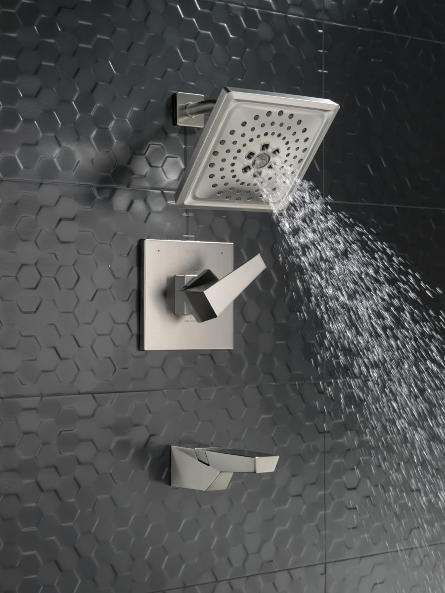 DELTA Trillian 14 Series H2Okinetic Tub Shower Trim — Lumicoat® Stainless