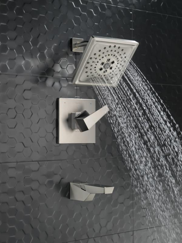 DELTA Trillian 14 Series H2Okinetic Tub Shower Trim — Lumicoat® Stainless
