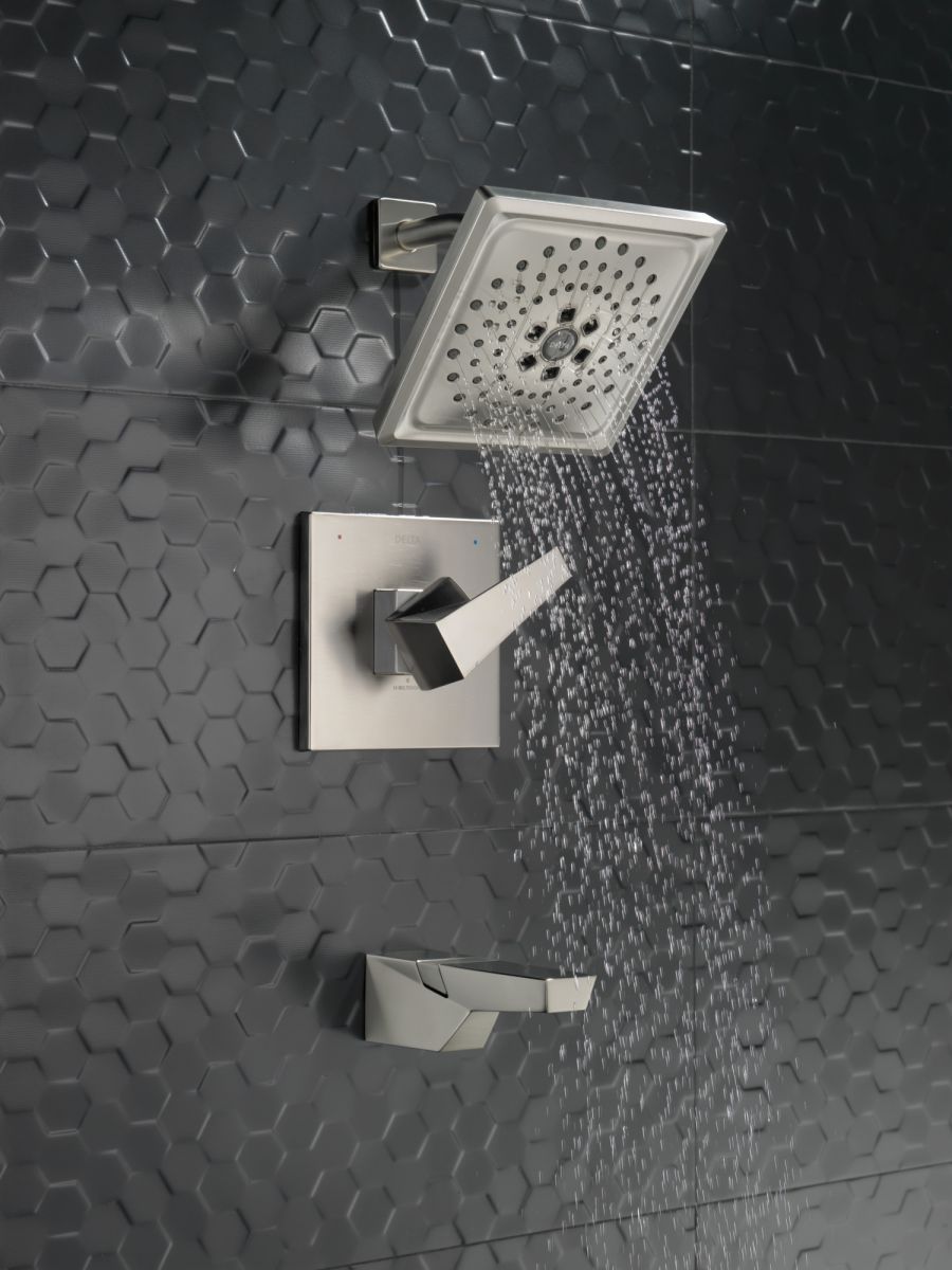 DELTA Trillian 14 Series H2Okinetic Tub Shower Trim — Lumicoat® Stainless