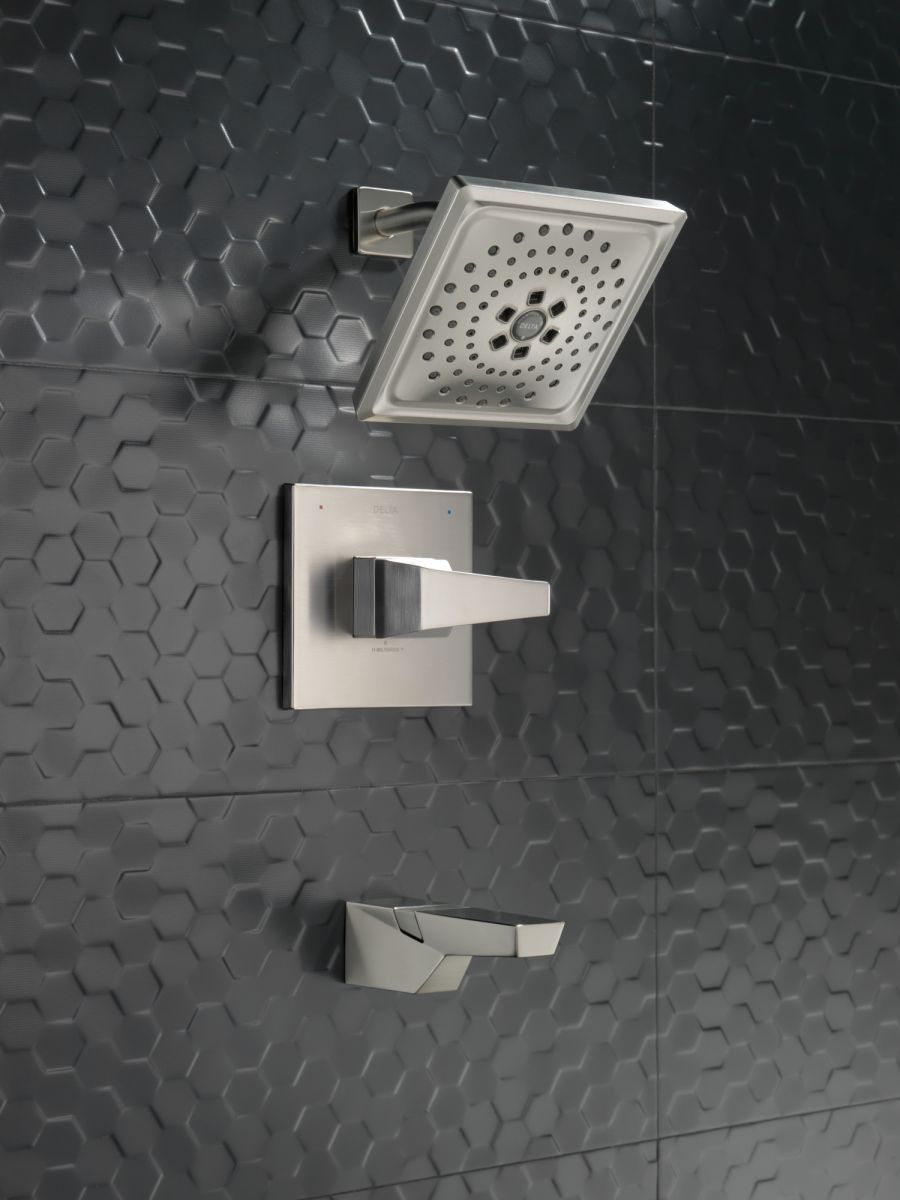DELTA Trillian 14 Series H2Okinetic Tub Shower Trim — Lumicoat® Stainless