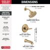 DELTA Bonacci 14 Series Tub Shower Trim — Lumicoat® Champagne Bronze