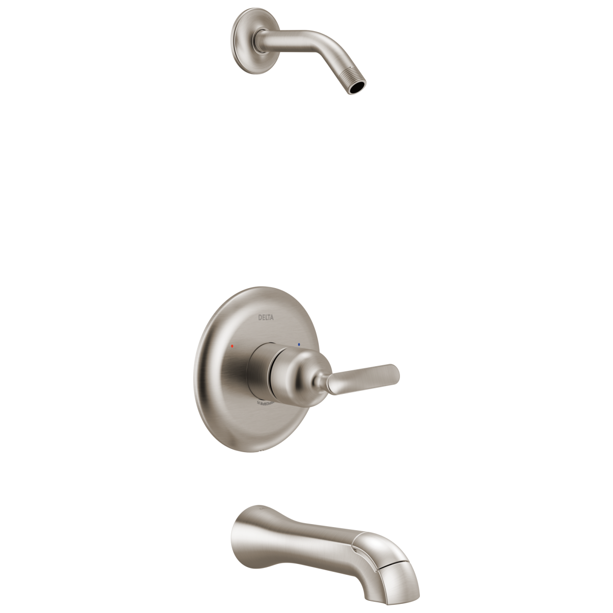 DELTA Bonacci 14 Series Tub Shower Trim - Less Head — Lumicoat® Stainless