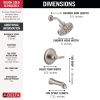 DELTA Bonacci 14 Series Tub Shower Trim — Lumicoat® Stainless