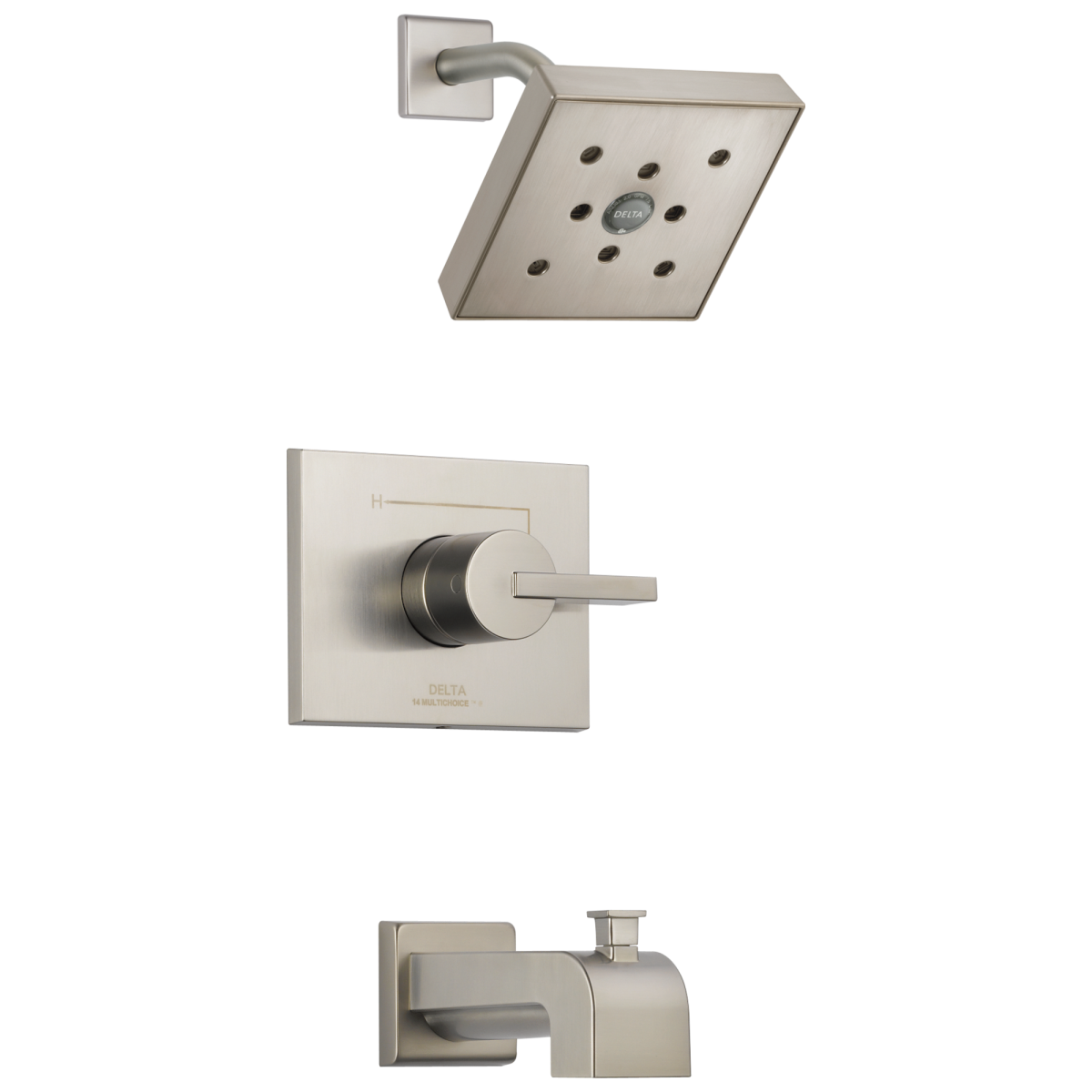 DELTA Vero Monitor 14 Series H2OKINETIC Tub & Shower Trim — Stainless