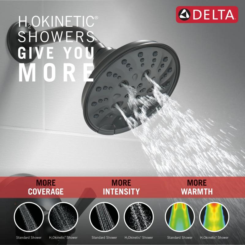 DELTA Dorval Monitor 14 Series Shower Trim - Less Handle — Matte Black