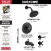 DELTA Dorval Monitor 14 Series Shower Trim - Less Handle — Matte Black