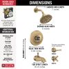 DELTA Dorval Monitor 14 Series Shower Trim - Less Handle — Champagne Bronze