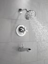 DELTA Dorval Handle - Volume FM Tub Filler/ 14S — Chrome
