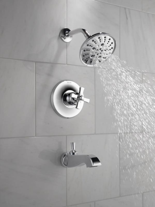DELTA Dorval Handle - Volume FM Tub Filler/ 14S — Chrome