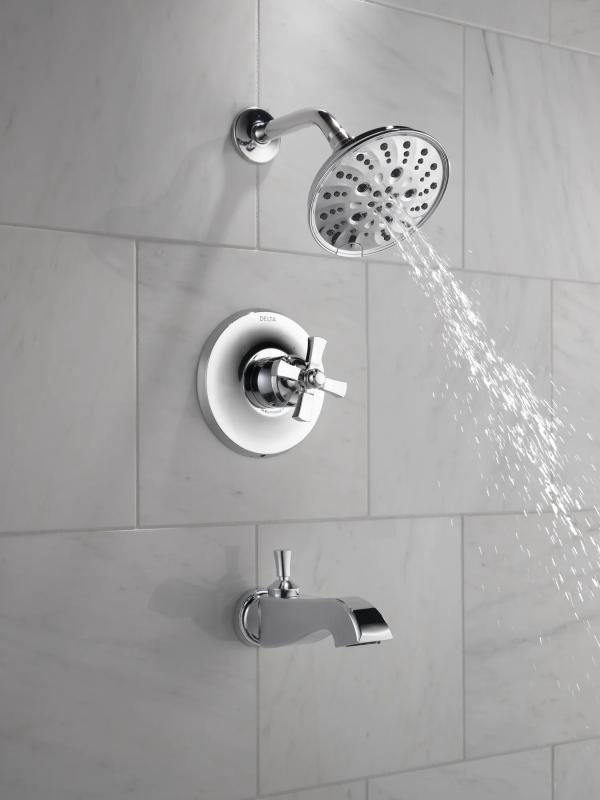 DELTA Dorval Handle - Volume FM Tub Filler/ 14S — Chrome