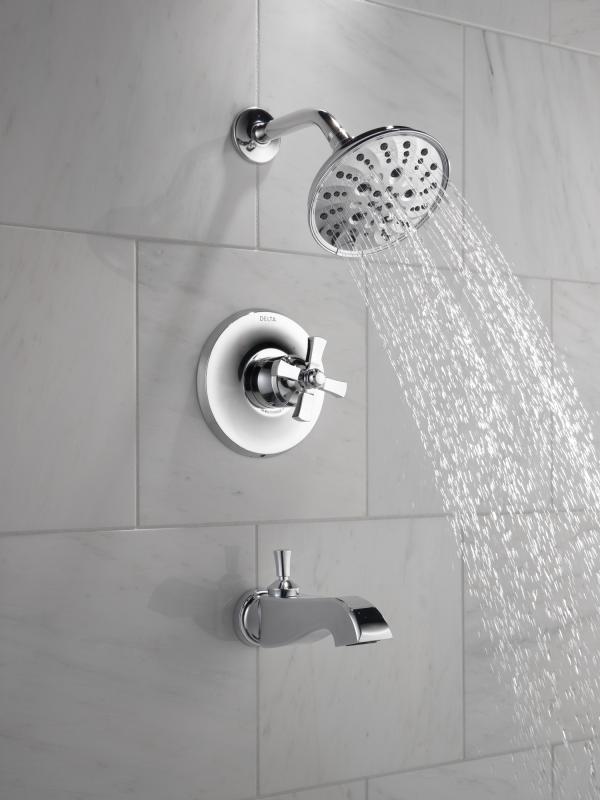 DELTA Dorval Handle - Volume FM Tub Filler/ 14S — Chrome