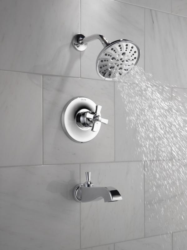 DELTA Dorval Handle - Volume FM Tub Filler/ 14S — Chrome