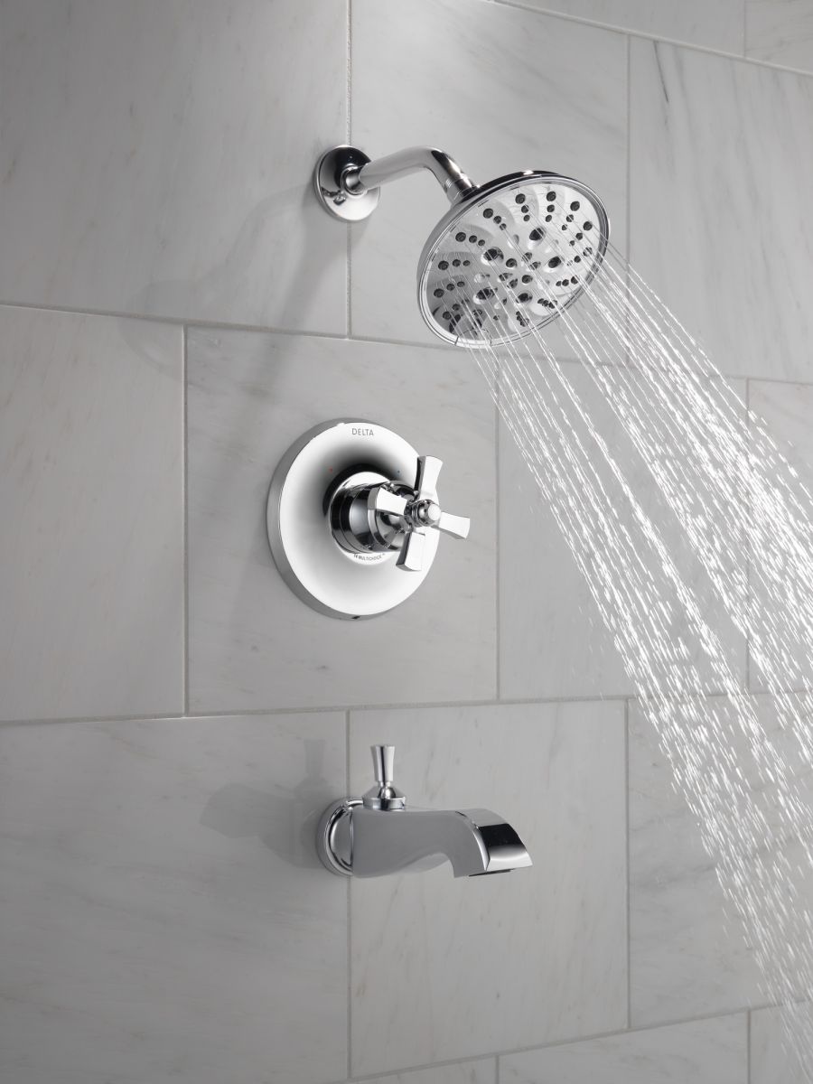 DELTA Dorval Handle - Volume FM Tub Filler/ 14S — Chrome