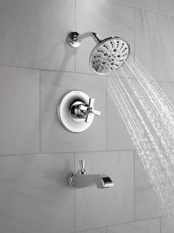DELTA Dorval Handle - Volume FM Tub Filler/ 14S — Chrome