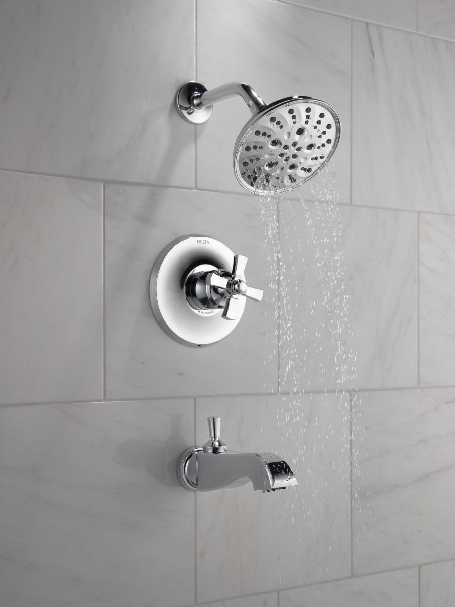 DELTA Dorval Handle - Volume FM Tub Filler/ 14S — Chrome