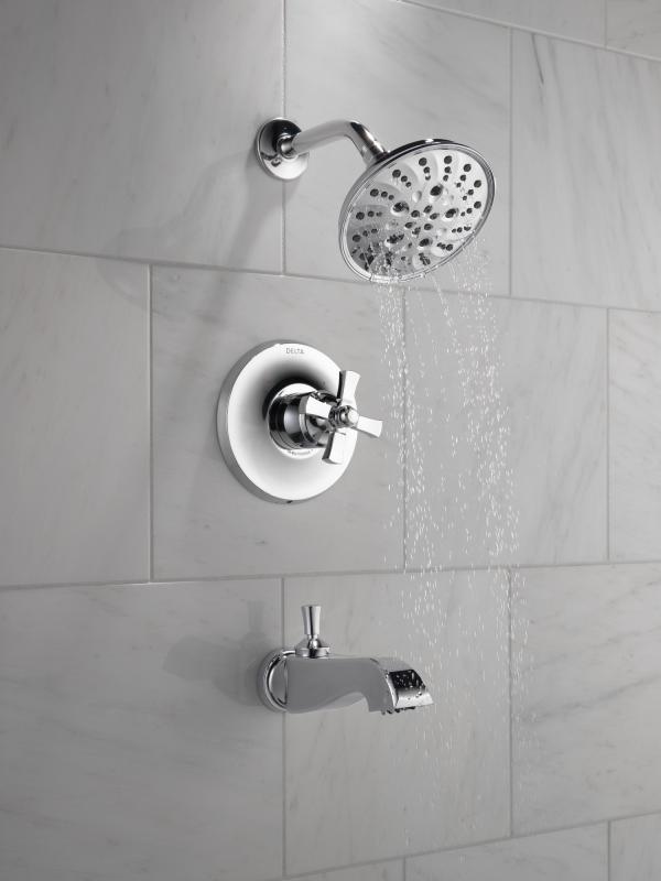 DELTA Dorval Handle - Volume FM Tub Filler/ 14S — Chrome