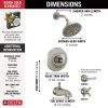 DELTA Dorval Monitor 14 Series Shower Trim - Less Handle — Stainless