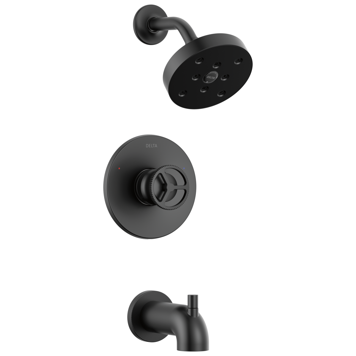 DELTA Trinsic H2OKINETIC Tub Shower Trim — Matte Black
