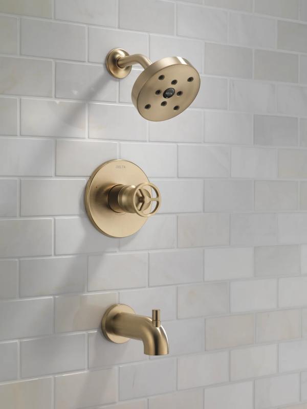 DELTA Trinsic H2OKINETIC Tub Shower Trim — Champagne Bronze