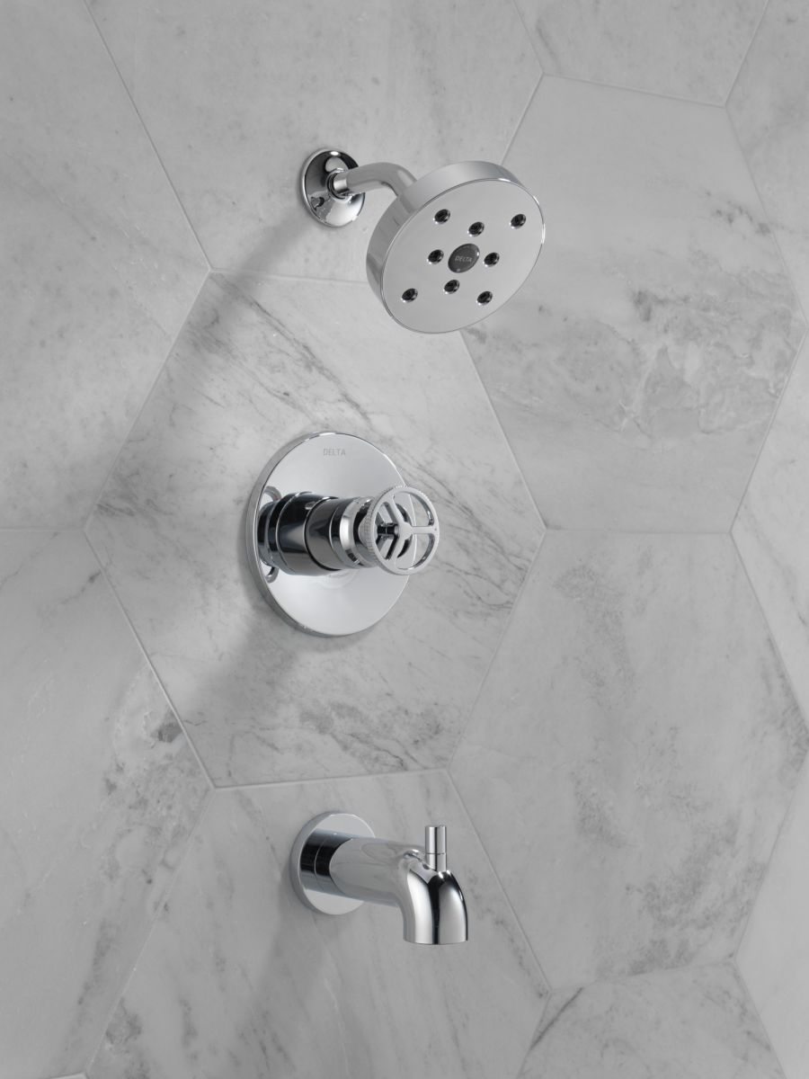 DELTA Trinsic H2OKINETIC Tub Shower Trim — Chrome