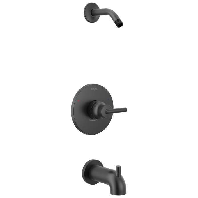 DELTA Trinsic Monitor 14 Series Tub & Shower Trim - Less Head — Matte Black