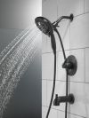 DELTA Universal Showering Components H2OKINETIC In2ition 5-Setting Two-in-One Shower — Matte Black