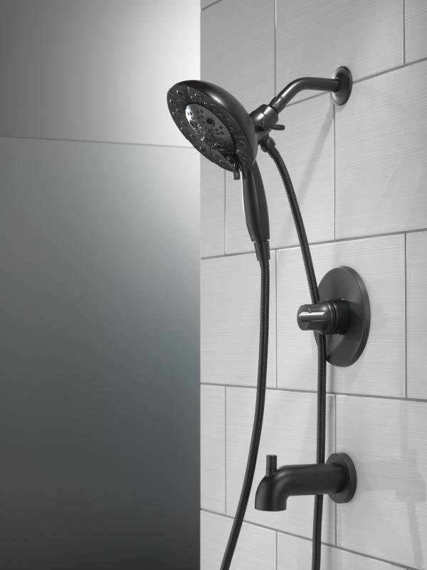 DELTA Universal Showering Components H2OKINETIC In2ition 5-Setting Two-in-One Shower — Matte Black