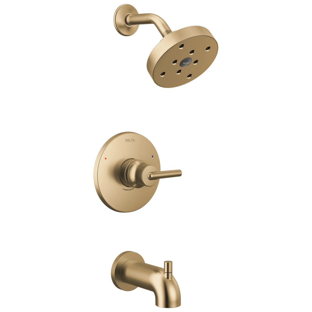 DELTA Trinsic Monitor 14 Series H2OKINETIC Tub & Shower Trim — Champagne Bronze