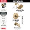 DELTA Trinsic Monitor 14 Series H2OKINETIC Tub & Shower Trim — Champagne Bronze