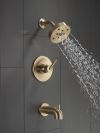 DELTA Trinsic Monitor 14 Series H2OKINETIC Tub & Shower Trim — Champagne Bronze