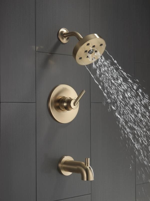 DELTA Trinsic Monitor 14 Series H2OKINETIC Tub & Shower Trim — Champagne Bronze
