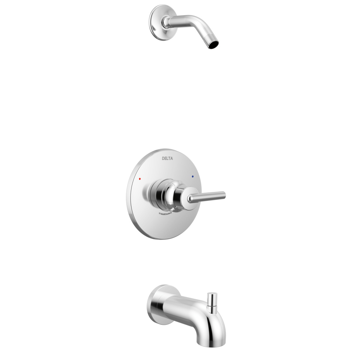 DELTA Trinsic Monitor 14 Series Tub & Shower Trim - Less Head — Chrome