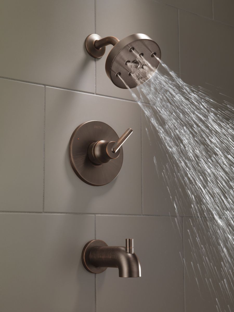 DELTA Trinsic Monitor 14 Series H2OKINETIC Tub & Shower Trim — Venetian Bronze