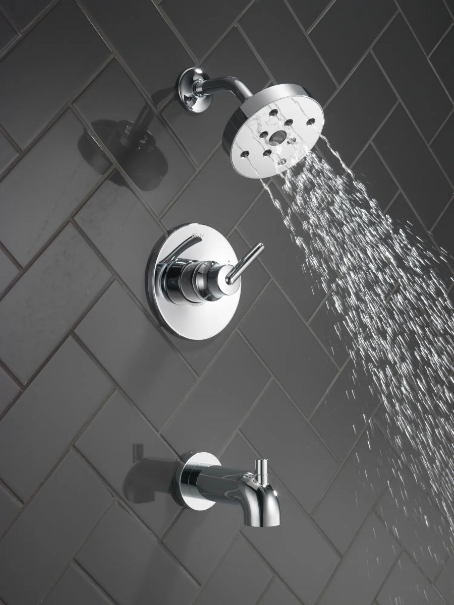 DELTA Trinsic Monitor 14 Series H2OKINETIC Tub & Shower Trim — Chrome