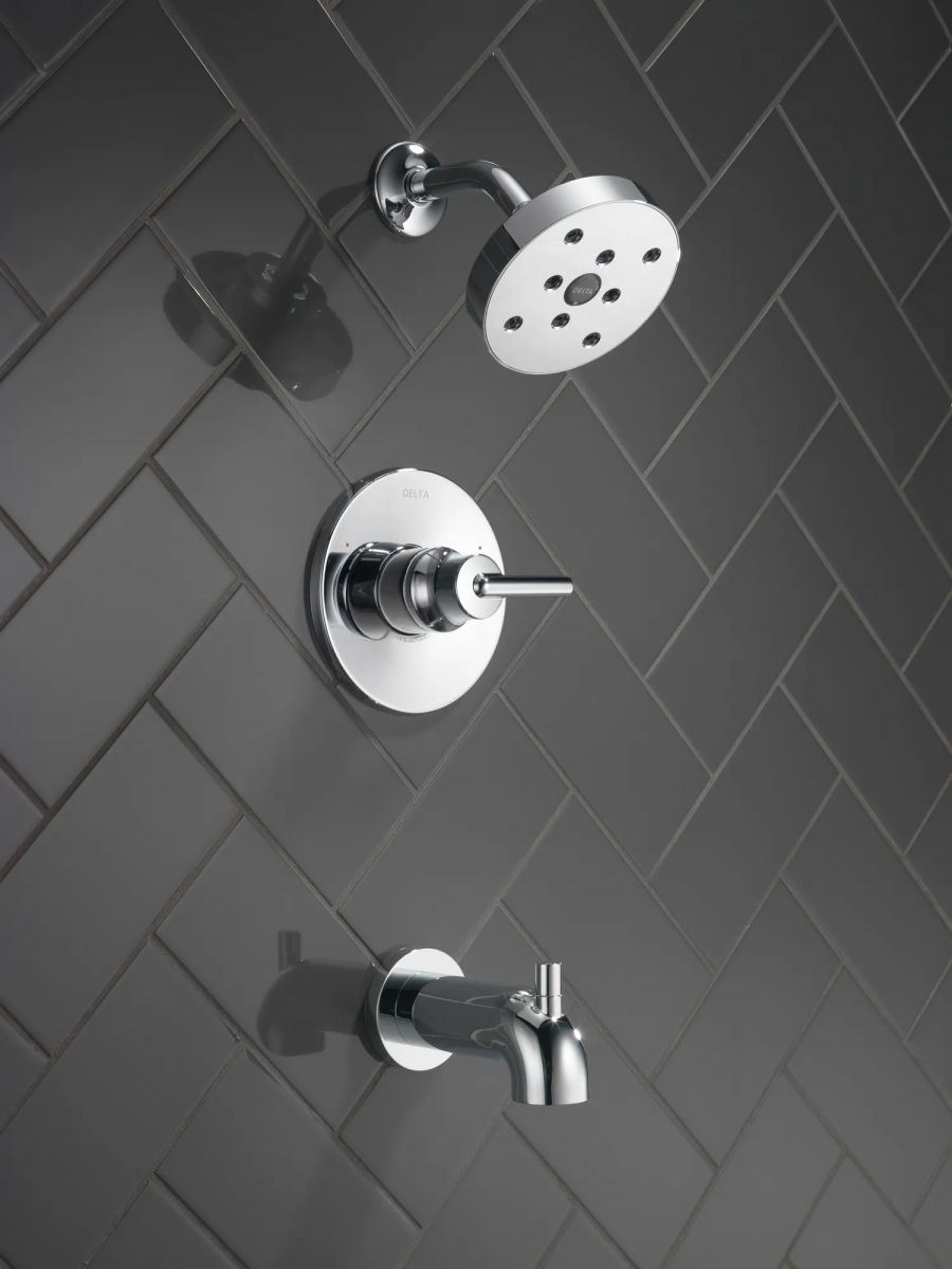 DELTA Trinsic Monitor 14 Series H2OKINETIC Tub & Shower Trim — Chrome
