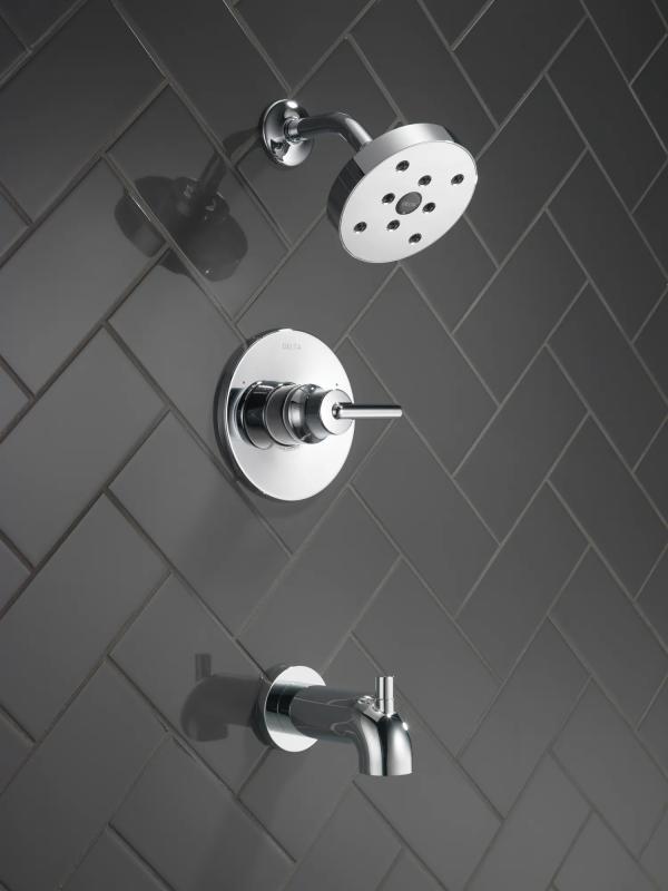 DELTA Trinsic Monitor 14 Series H2OKINETIC Tub & Shower Trim — Chrome