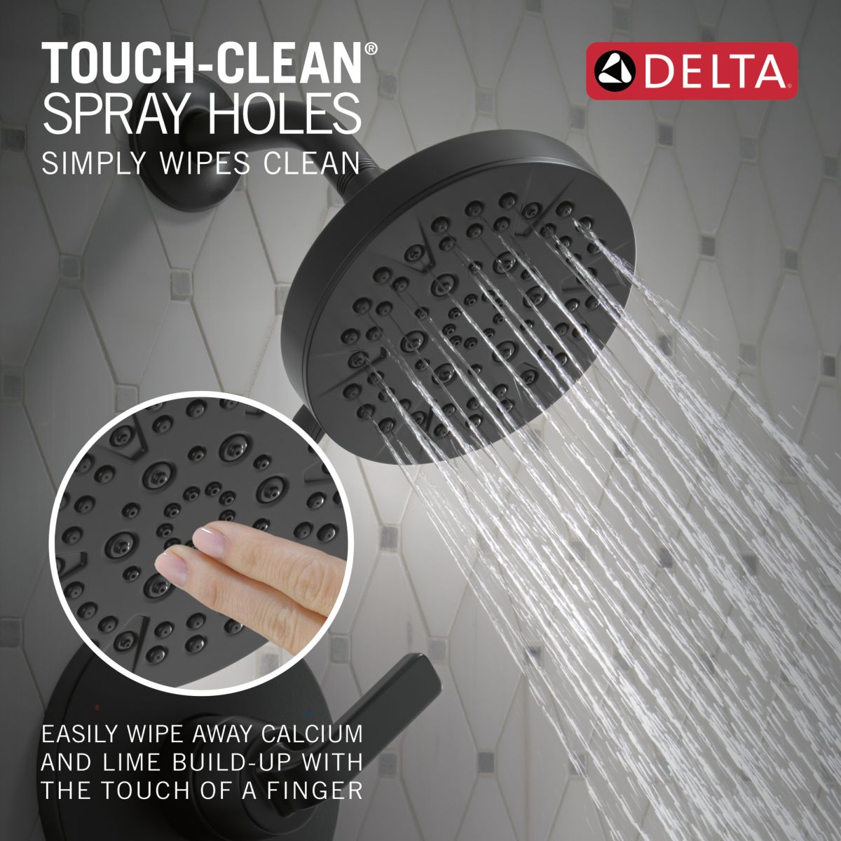 DELTA Lineax Monitor 14 Series Tub & Shower Trim — Matte Black