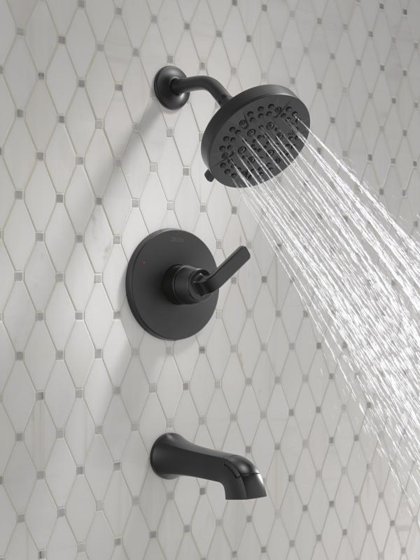 DELTA Lineax Monitor 14 Series Tub & Shower Trim — Matte Black