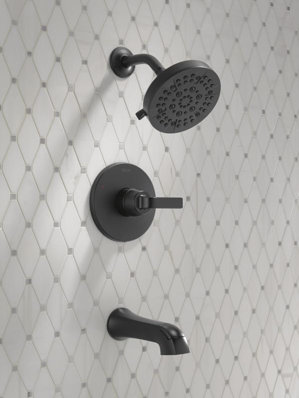 DELTA Lineax Monitor 14 Series Tub & Shower Trim — Matte Black
