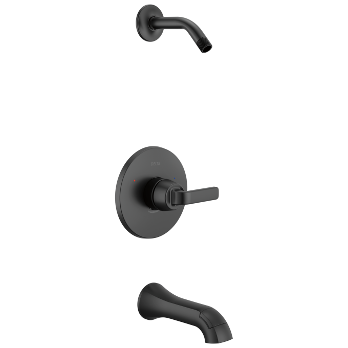DELTA Lineax Monitor 14 Series Tub & Shower Trim Less Head — Matte Black