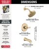 DELTA Lineax Monitor 14 Series Tub & Shower Trim — Champagne Bronze