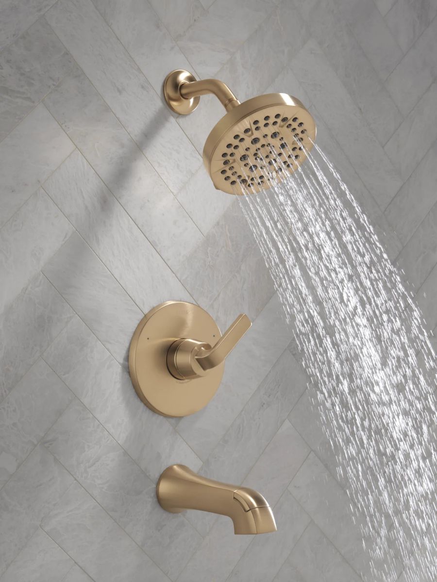 DELTA Lineax Monitor 14 Series Tub & Shower Trim — Champagne Bronze