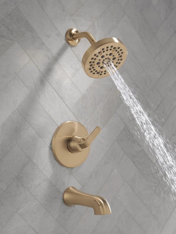 DELTA Lineax Monitor 14 Series Tub & Shower Trim — Champagne Bronze
